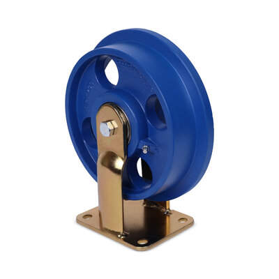 Bokwiel met flens 200 mm - gietijzer - 1500 kg