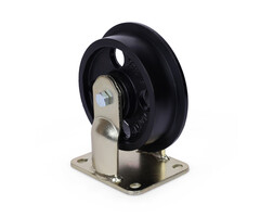 Gietijzer bokwiel met flens 150 mm - 1000 kg