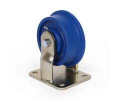 Gietijzer bokwiel met flens 125 mm - 1000 kg