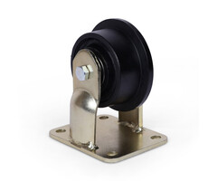 Gietijzer bokwiel met flens 100 mm - 1000 kg