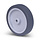Rubber wiel 100 mm - asgat 8 mm - 80 kg