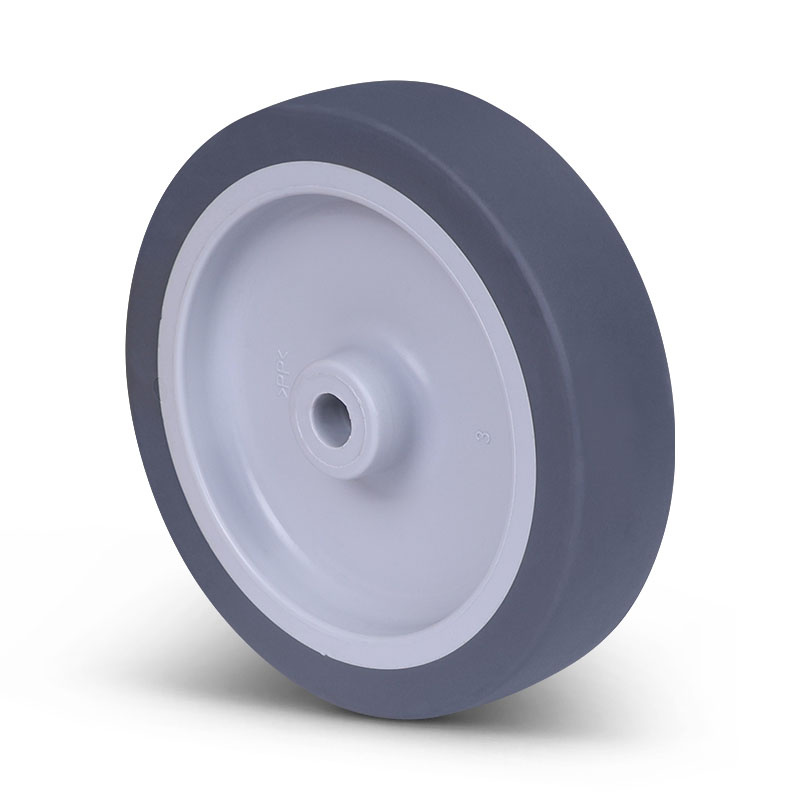 Rubber wiel 100 mm - asgat 8 mm - 80 kg