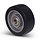 Rubber wiel 100 mm - kogellager asgat 12 mm - 180 kg