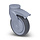 Rubber zwenkwiel met rem 125 mm - boutgat - 100 kg