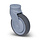 Rubber zwenkwiel 125 mm - boutgat - 100 kg