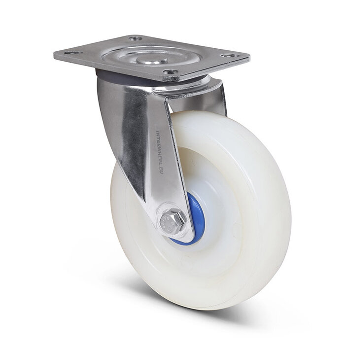 Rvs polyamide zwenkwiel 80 mm - kogellager - 150 kg