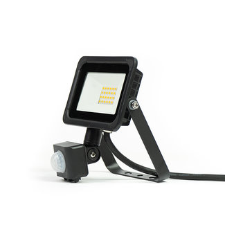 PURPL LED Breedstraler met Sensor 10W 3000K IP44 Zwart