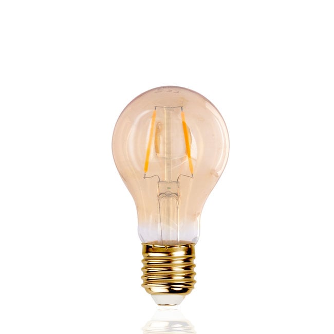 E27 LED Filament Lamp 2200K 2,5W Dimbaar A60 Amber
