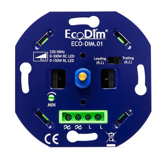 EcoDim EcoDim | Universele LED Dimmer | Inbouw | Fase af- en aansnijding 0-300W