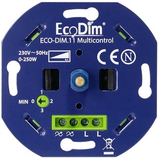 EcoDim EcoDim LED Dimmer 0-250W Fase Afsnijding | Universeel