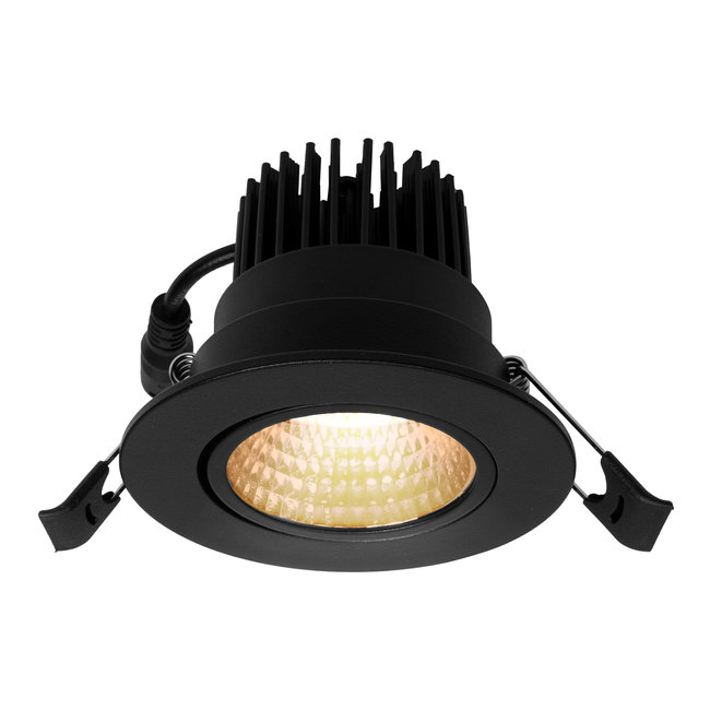 LED Inbouwspot Zwart 7W Ø108mm 2700K Warm wit  kantelbaar