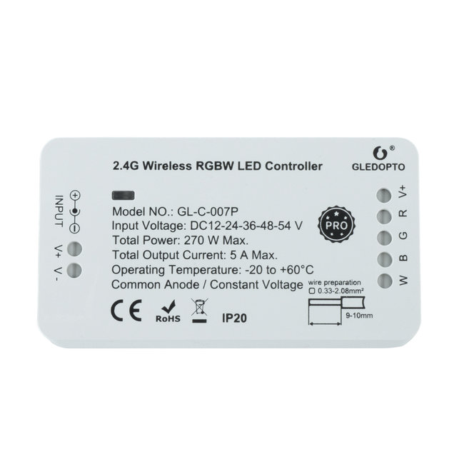 Gledopto Zigbee LED Strip Controller | RGB(W) | PRO | Hue Compatible