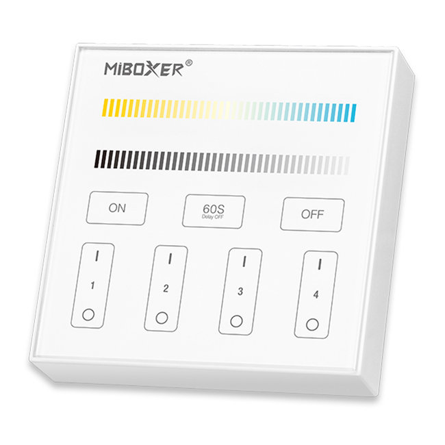 Wandbediening | CCT | 4-zone | Wit | Batterij