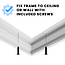 Opbouwframe LED Paneel - 60x60 - Wit - Aluminium - Easy Click & Connect