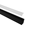 PURPL LED Strip Profiel Aluminium Zwart | 1,5m | 30x30mm | Hoek XL