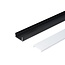 LED Strip profiel 1,5m | 10x23mm | Opbouw | Zwart | incl. afdekkap opaal