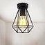 Plafondlamp Zwart | Incl. lamp E27 - 4w - 2400K | Dimbaar | E27 fitting | Industriële design