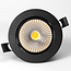 PURPL LED Inbouwspot - 7W - 4000K Helder wit - Ø108mm - Dimbaar - IP40 - Kantelbaar - Rond - Zwart