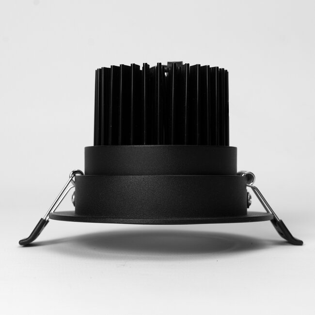 PURPL LED Inbouwspot - 7W - 4000K Helder wit - Ø108mm - Dimbaar - IP40 - Kantelbaar - Rond - Zwart