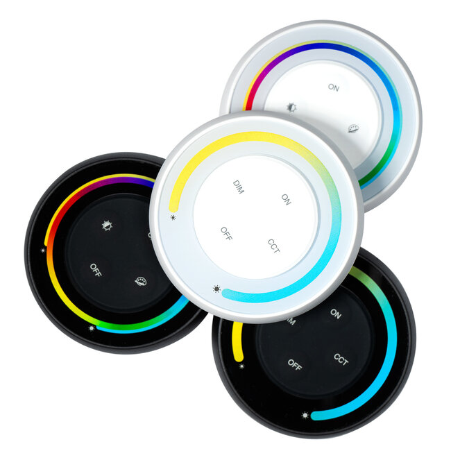 MiBoxer/Mi-Light Milight - S2-B - Touch Dimmer - 1-zone - RGB+CCT (2700K - 6500K) - Zwart - Batterij