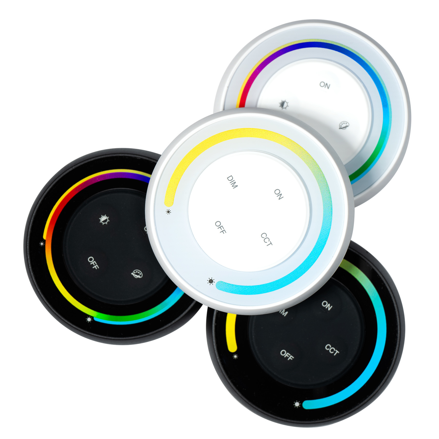 MiBoxer/Mi-Light Milight - S2-B - Touch Dimmer - 1-zone - RGB+CCT (2700K - 6500K) - Zwart - Batterij, foto 2 van 6