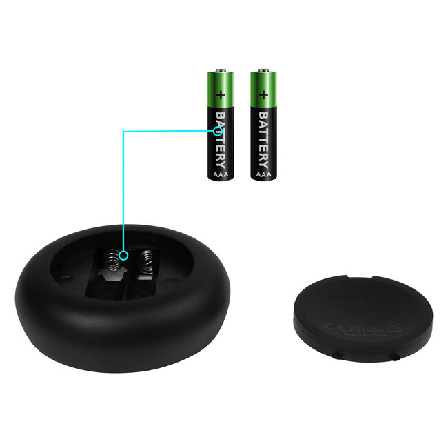 MiBoxer/Mi-Light Milight - S2-B - Touch Dimmer - 1-zone - RGB+CCT (2700K - 6500K) - Zwart - Batterij