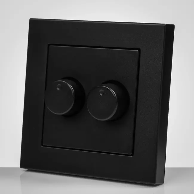 ION | DUO Dimmer Afdekplaat  | Mat Zwart