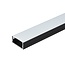 LED Strip profiel 1,5m | 10x23mm | Opbouw | Zwart | incl. afdekkap opaal