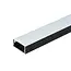 LED Strip profiel 1,5m | 10x23mm | Opbouw | Zwart | incl. afdekkap opaal