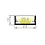 PURPL LED Strip Profiel Opbouw - 1,5 m - 23x10 mm - Zwart Aluminium - Opaal afdekkap - IP20 - Incl. montagemateriaal