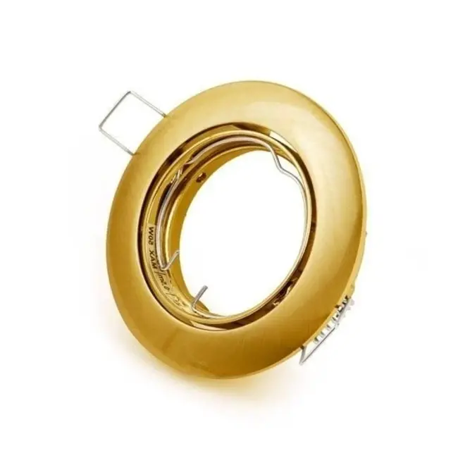 LED GU10 spot inbouw armatuur - Alu - Ø84mm - Goud - Kantelbaar IP20 Rond