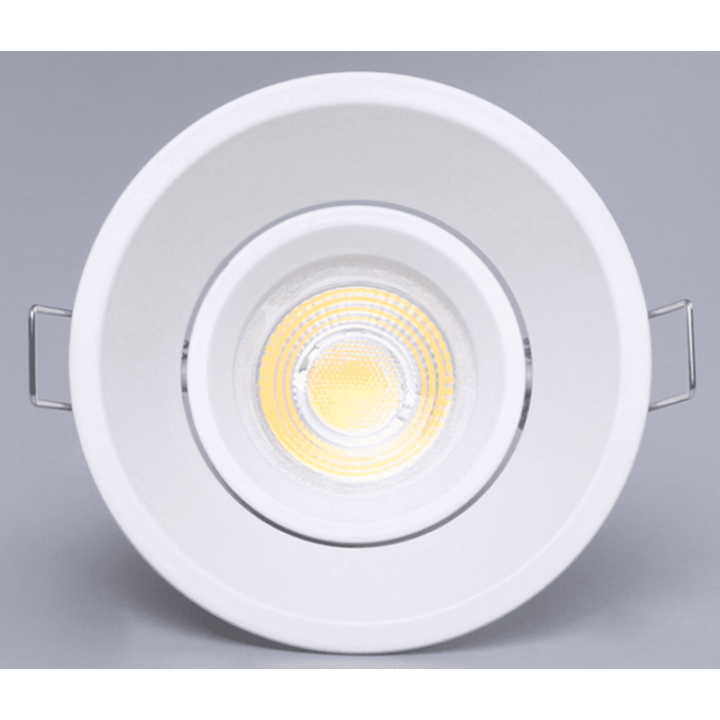 LED GU10 spot inbouw armatuur - Verdiept - Ø93mm - Wit - Kantelbaar IP20 Rond