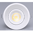 LED GU10 spot inbouw armatuur - Verdiept - Ø93mm - Wit - Kantelbaar IP20 Rond