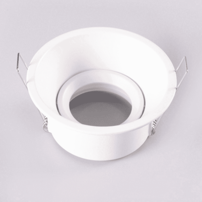 LED GU10 spot inbouw armatuur - Verdiept - Ø93mm - Wit - Kantelbaar IP20 Rond