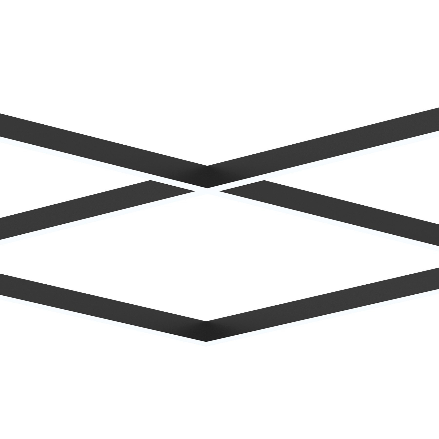 PURPL LED Lineaire connector - X-vorm - 20W - 3CCT (3000K | 4000K | 5700K) - Dimbaar - Zwart, foto 3 van 6