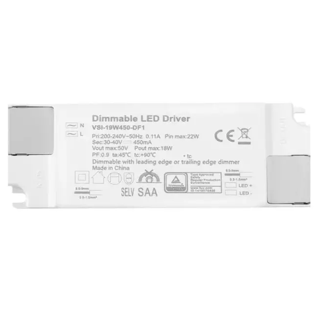 PURPL LED Paneel Driver Triac Dimbaar | 18W 450mA