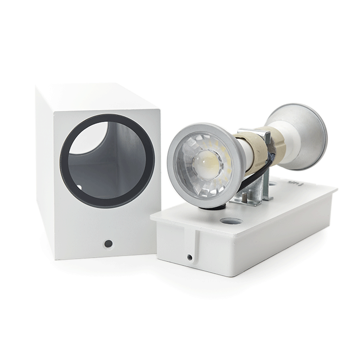 PURPL PURPL LED Dubbele GU10 wandspot armatuur IP44 Wit, foto 6 van 6