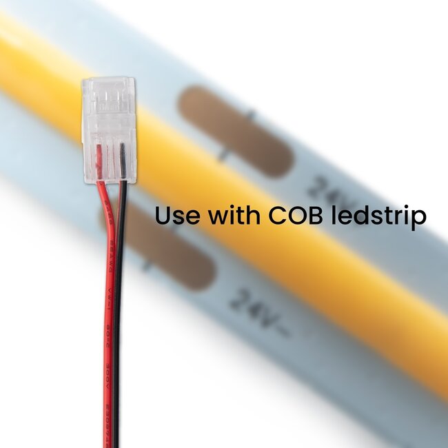 PURPL Cable Click Connectors (5 stuks) - Strip to wire - 15 cm Draad - IP20 - Voor Enkelkleurige COB LED strips