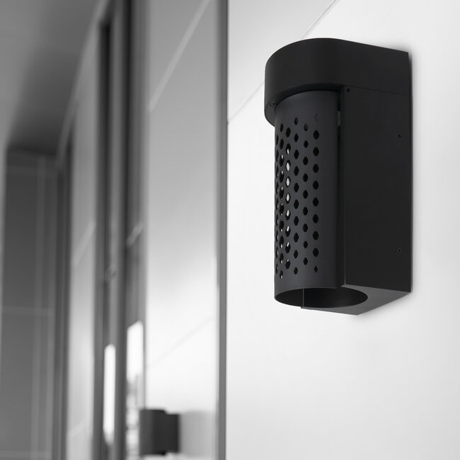 LED Wandlamp Cilinder | CCT | Metaalrooster Zwart