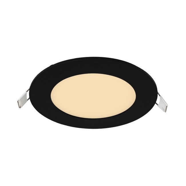 LED Downlight - 6W - ø120 mm - 3000K Warm Wit - IP40 - Inbouw - Rond - Zwart