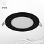 LED Downlight - 6W - ø120 mm - 3000K Warm Wit - IP40 - Inbouw - Rond - Zwart