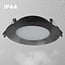 LED Downlight - 12W - ø180 mm - RGB+CCT (2700K-6500k) - IP44 - Inbouw - Rond - Zwart - FUT066B
