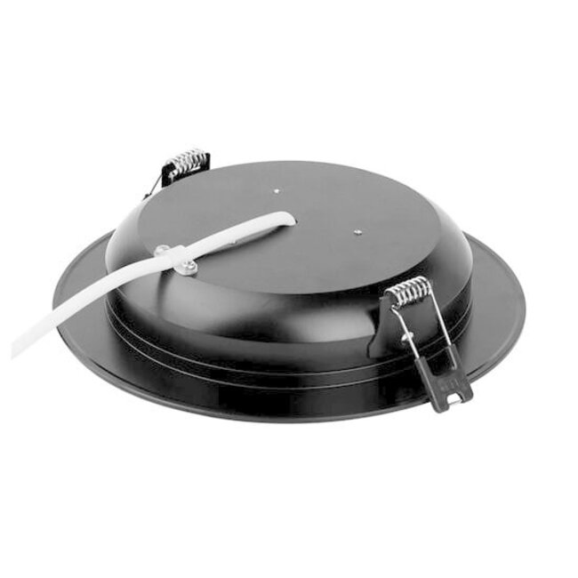 LED Downlight - 12W - ø180mm - RGB+CCT - IP44 - Inbouw - Rond - Zwart - FUT066B