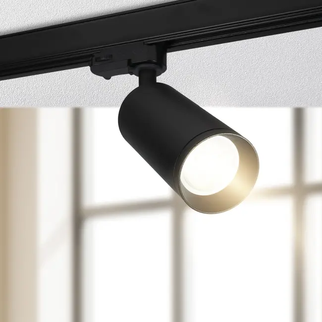 PURPL LED Rail Spot Armatuur - GU10 - Ø60x130mm - 3-fase - Utah - Zwart