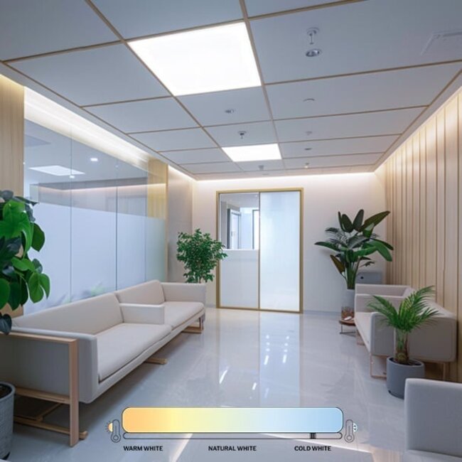 LED Paneel - 60x60 - CCT (2800K-6500K) - Dimbaar - 36W - 4200 lm - 120 lm/W - UGR<19 - Flikkervrij  - Edge-lit