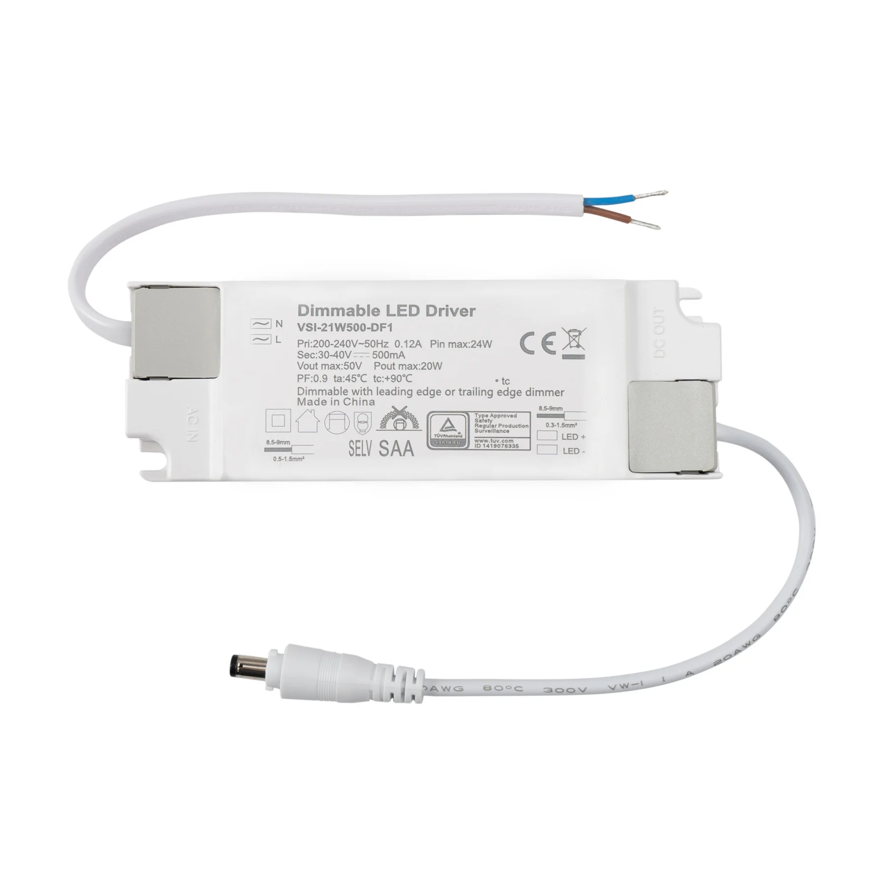 LED Driver Dimbaar 20W voor 30x60 panelen - Ledgroothandel.nl