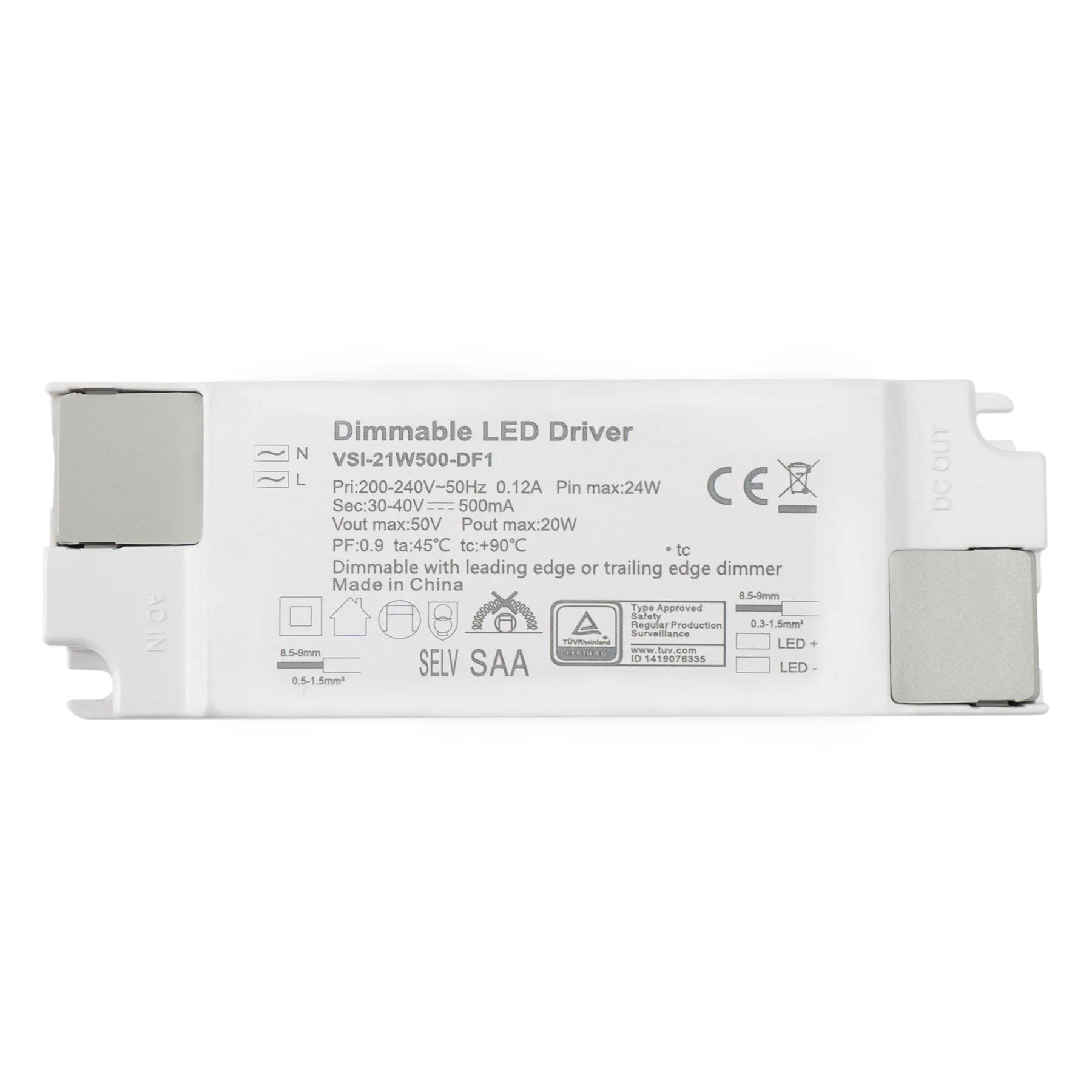 PURPL LED Paneel Driver Triac Dimbaar | 20W 500mA, foto 3 van 3