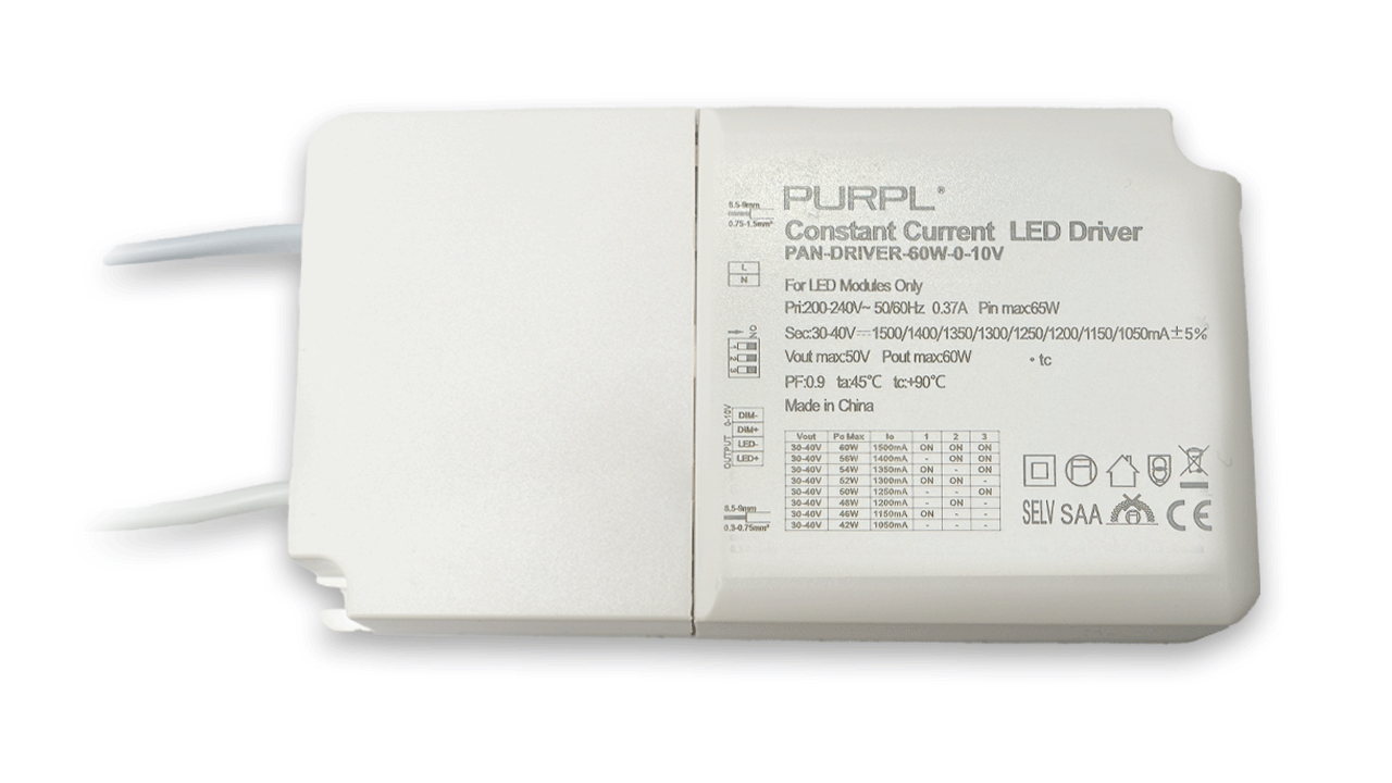 PURPL LED Driver Dimbaar 0-10V | 60W 1500mA, foto 2 van 3