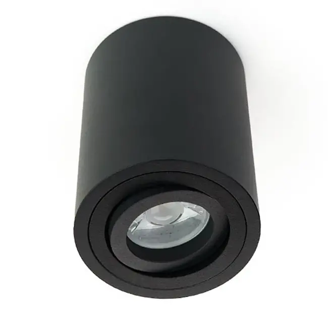 LED Plafondlamp GU10 Armatuur Opbouwspot Rond Zwart
