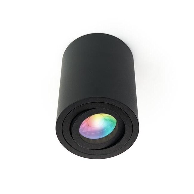 LED Plafondlamp GU10 Armatuur Opbouwspot Rond Zwart